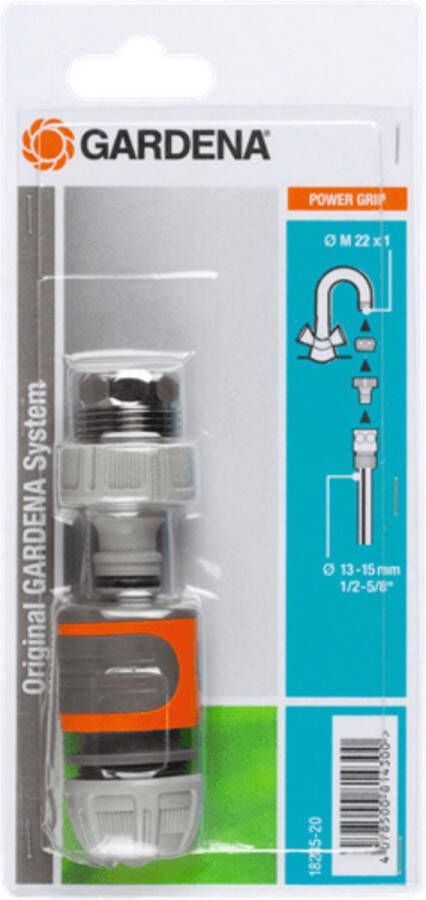 GARDENA Kunststof Kraanaansluiting Steekkoppeling 13 mm (1 2) Ø 15 mm (1 2) Ø 24 2 mm (3 4) binnen 18285-20