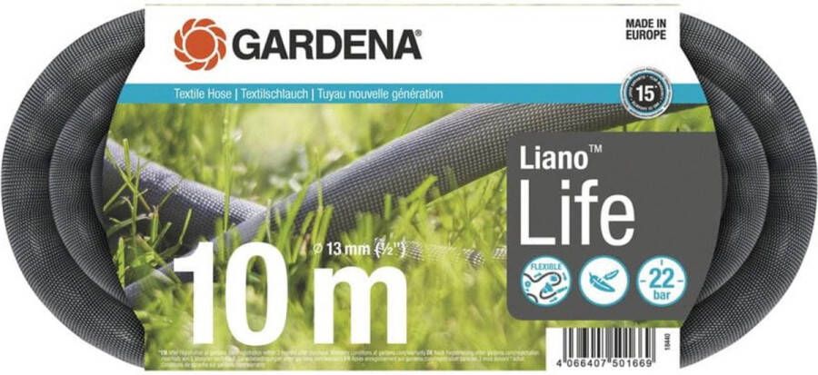 GARDENA Liano™ Life 18440-20 Textielslangset 10 m 1 2 inch 1 stuk(s)