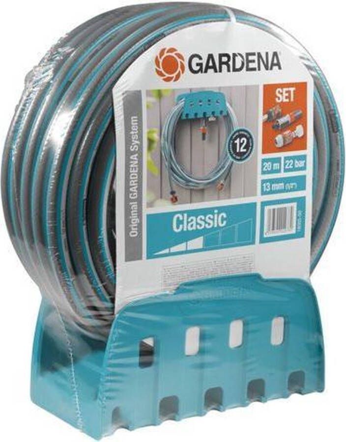 GARDENA MUURHOUDER SLANGENHOUDER SET + INCL. 20 METER TUINSLANG