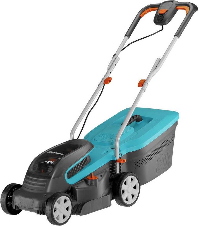 GARDENA PowerMax 32 36V P4A Grasmaaier (gemotoriseerd) Maaihoogte 60mm Snijbreedte 32 cm Incl. accu en lader