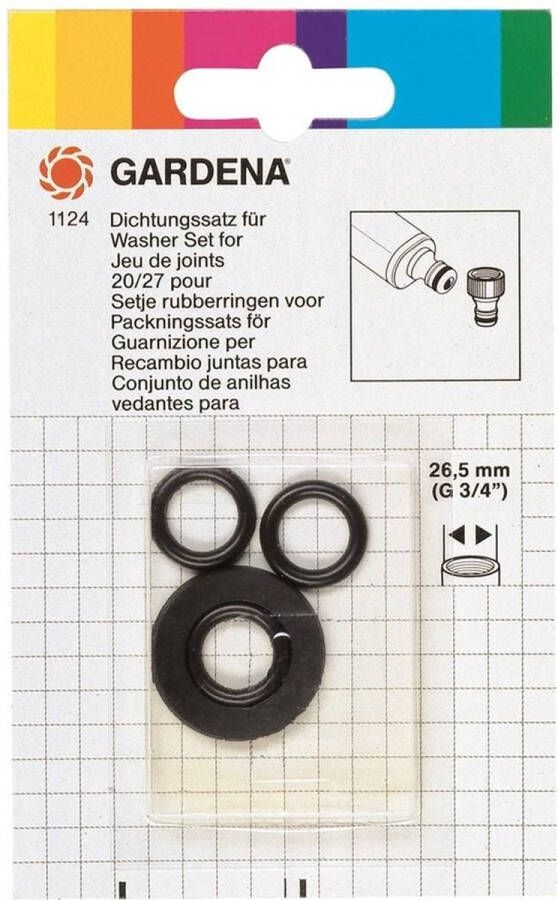 GARDENA ringenset rubber 3 4-delig