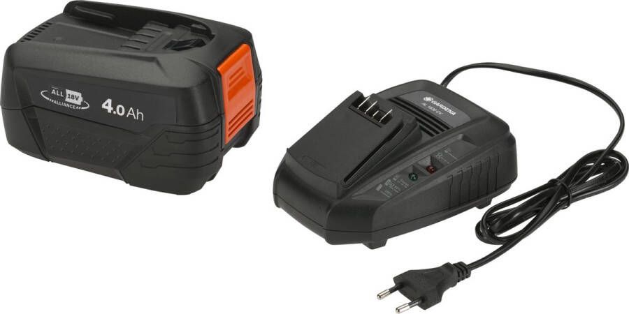 GARDENA Startset Gereedschapsaccu en lader P4A QC + 1x 4.0Ah