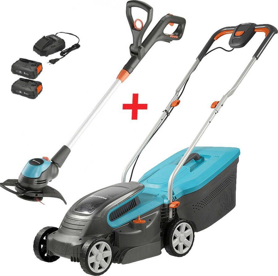GARDENA Tuinmachines Accu Maaier Powermax 32 36V P4A Set + Accu trimmer gratis