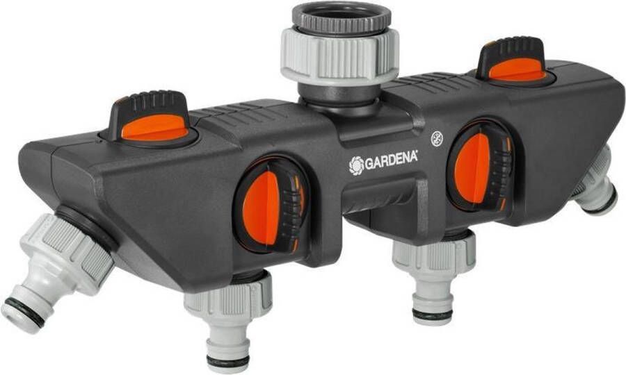 Gardena Waterverdeler 4 Kanalen Zwart En Oranje 8194-20