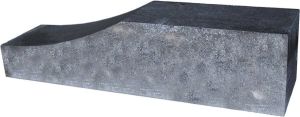 Gardenlux Palissade block wave 60x15x15 cm grijs zwart
