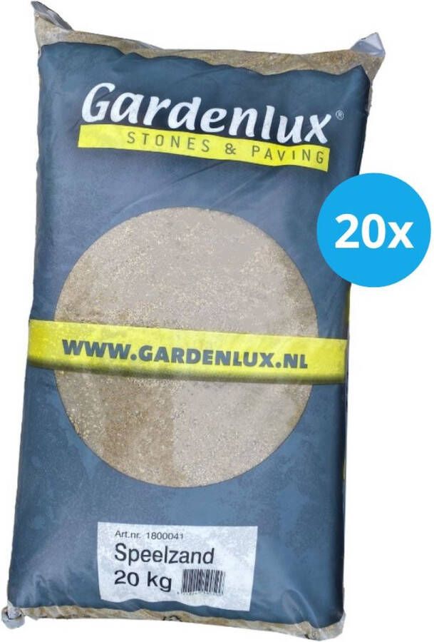 Gardenlux Speelzand Zandbakzand Zand voor Zandbak Gecertificeerd Voordeelverpakking 20 x 20 kg