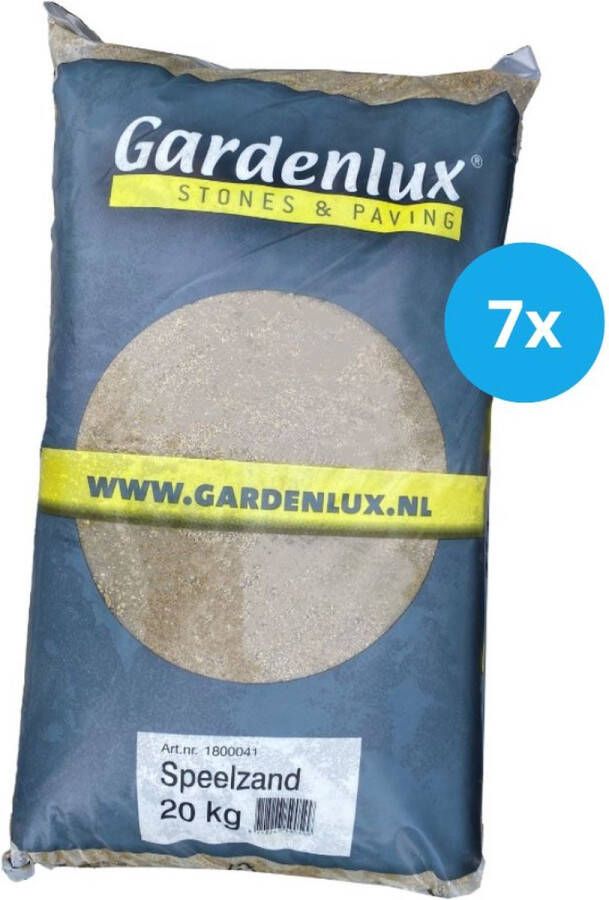 Gardenlux Speelzand Zandbakzand Zand voor Zandbak Gecertificeerd Voordeelverpakking 7 x 20 kg