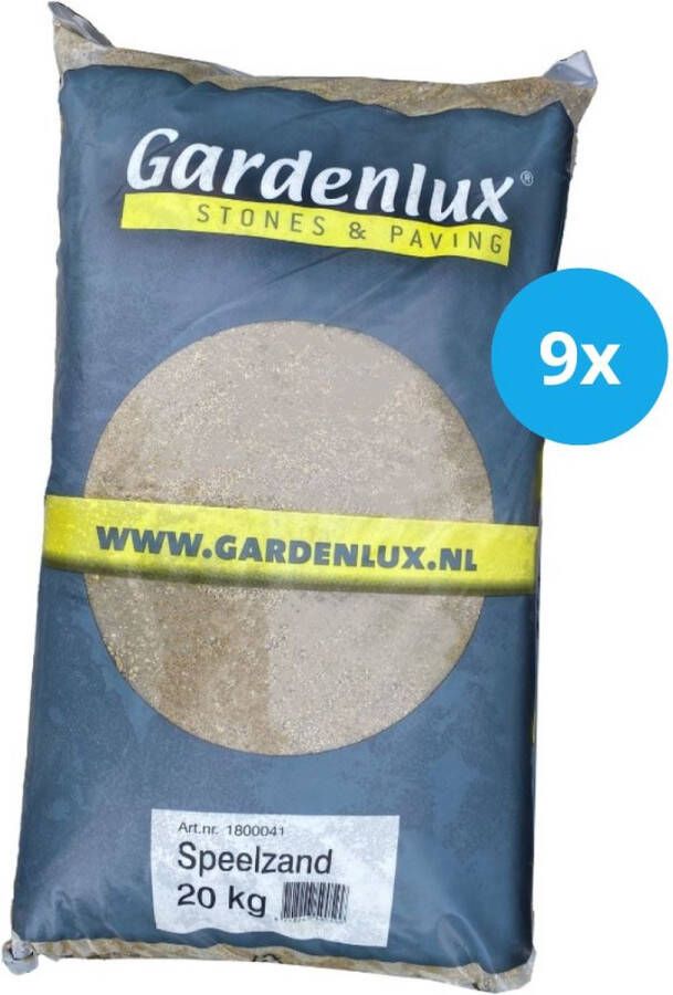 Gardenlux Speelzand Zandbakzand Zand voor Zandbak Gecertificeerd Voordeelverpakking 9 x 20 kg