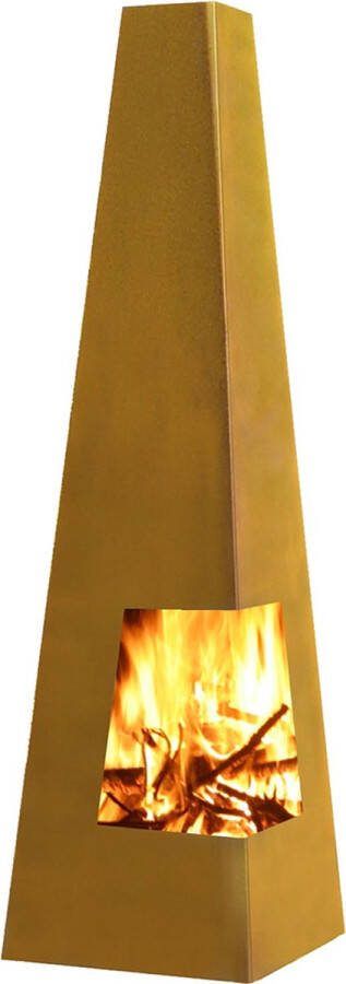 Gardenmaxx Tuinhaard Chacana XL Corten (150cm) Terrasverwarming Sfeerhaard Terraskachel Cortenstaal