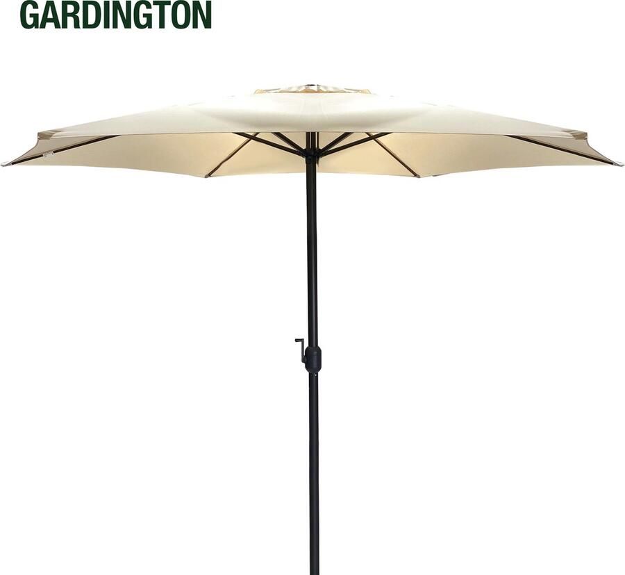 Gardington Parasol – Aluminium – Zonnedoek Zonneluifel Zonnescherm Zonnewering – Crème – 300 cm