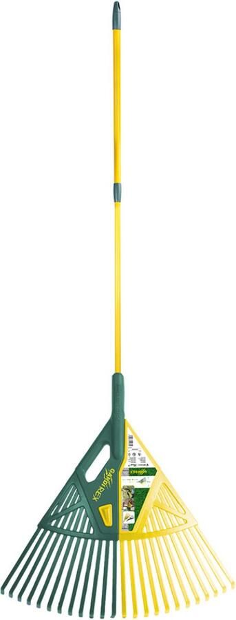 GardiREX Bladhark Hark met Steel – Gazonhark – Bladscheppen – Bladverzamelaar – 2-in-1 – Groen Geel