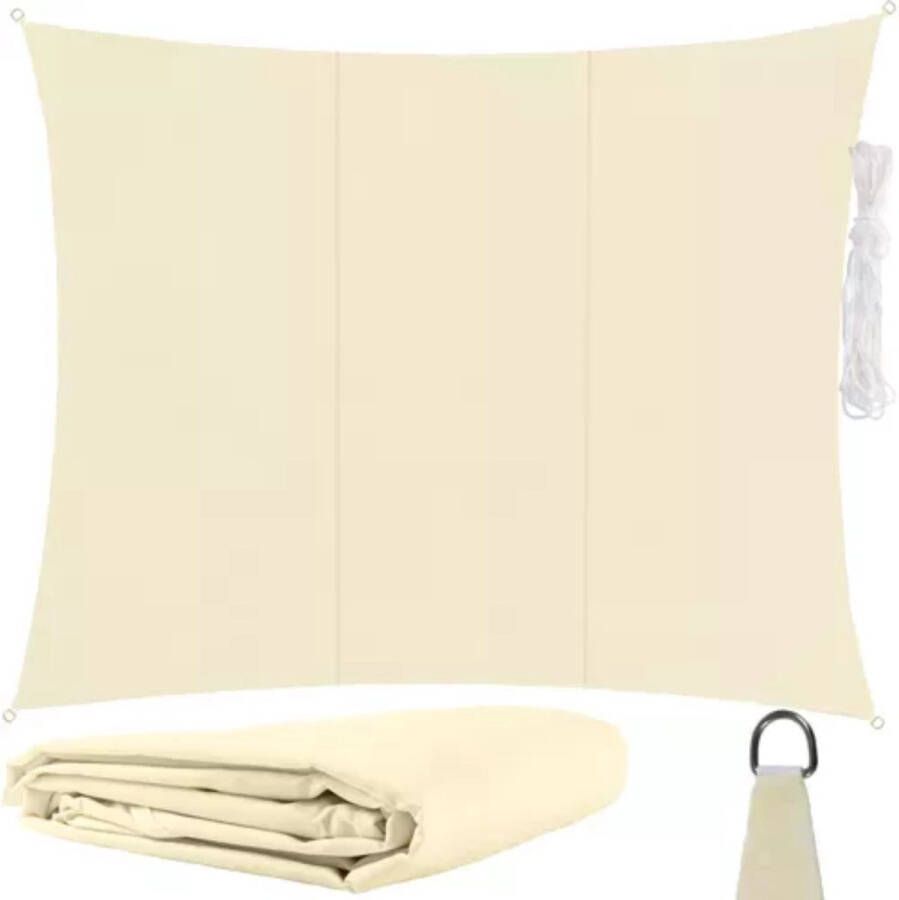 Gardlov Beige Zonneschermzeil 3x4m Perfecte Schaduw en UV-bescherming