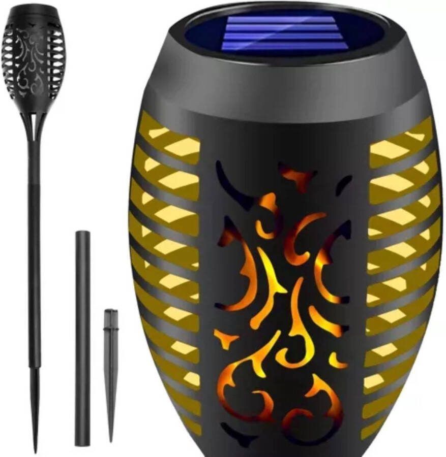 Gardlov Solar Tuinfakkel LED Tuinlamp met Natuurlijke Vlam Weerbestendig en Duurzaam