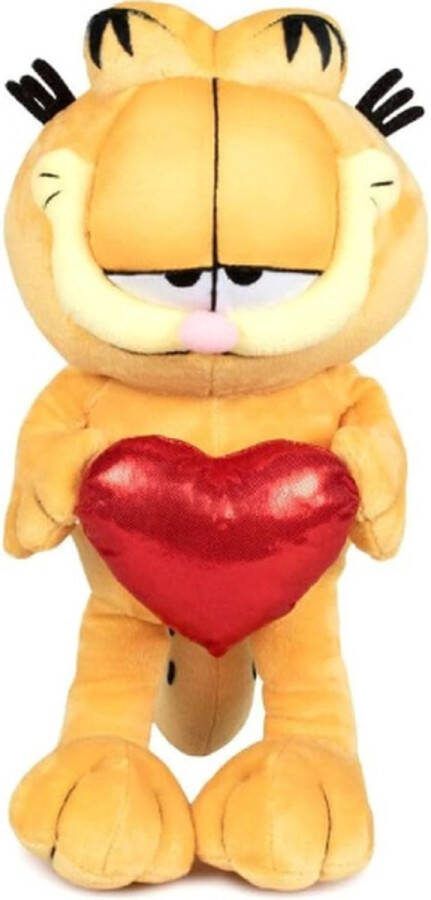 Garfield Kat met Hart Pluche Knuffel XXL 100 cm {Speelgoed Knuffeldier Knuffelpop voor jongens meisjes kinderen Odie XL Plush Toy}