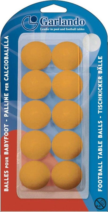 Garlando Tafelvoetbal Balletjes Oranje 10 Stuks