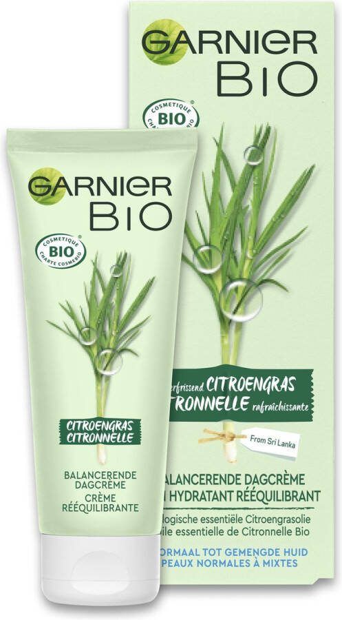 Garnier 3X Bio Stabiliserende dagcrème met Verfrissend Citroengras Normaal tot gemengde huid 50 ml