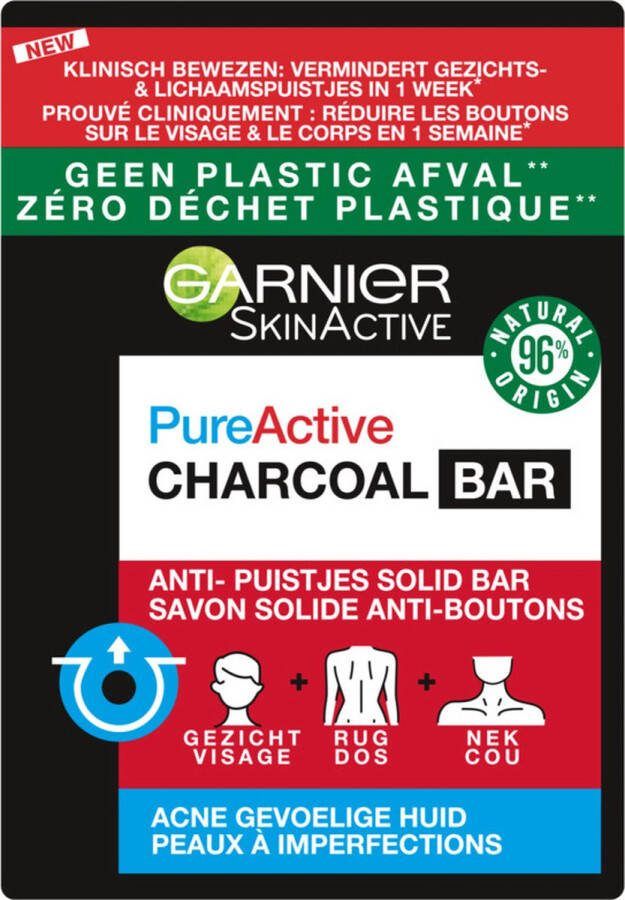 Garnier 3x SkinActive Pure Active Charcoal Gezichtsreinigings Bar 100 gr