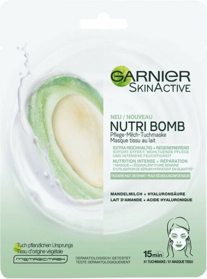 Garnier 5x NutriBomb Sheet Gezichtsmasker Almond