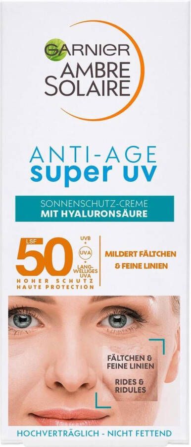 Garnier Ambre Solaire 3600542397735 zonnebrandcrème Gezicht 50 ml