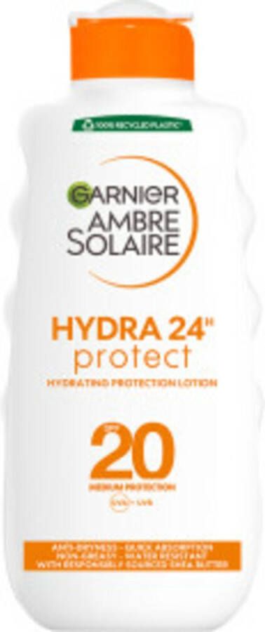 Garnier Ambre Solaire Hydra 24 Zonnemelk SPF 20 2x 200 ml Voordeelverpakking