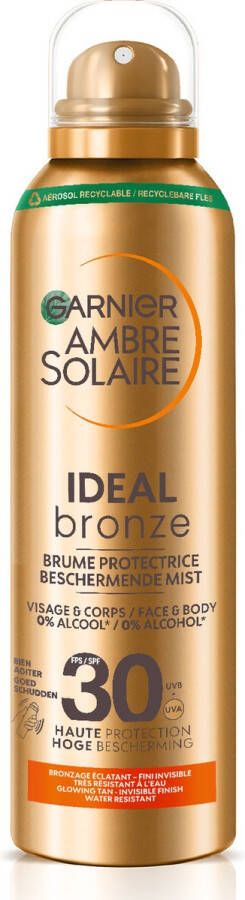 Garnier Ambre Solaire Ideal Bronze Beschermende Mist SPF30 beschermt tegen UVB- en UVA-stralen voor een zongebruind effect 150 ML