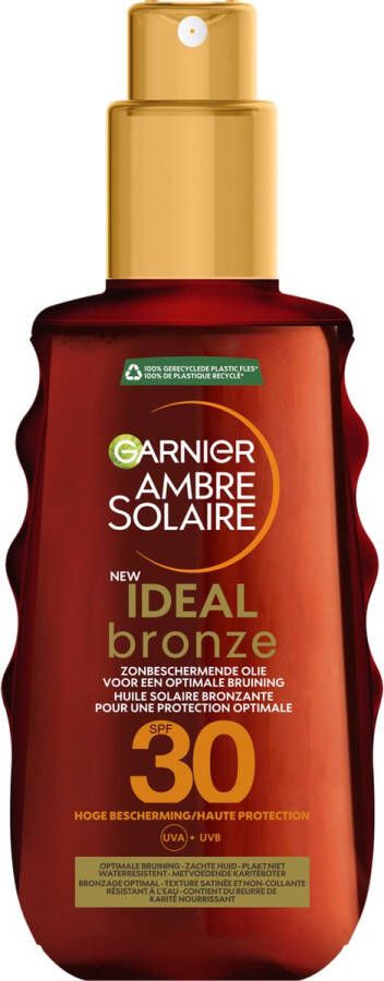 Garnier Ambre Solaire Ideal Bronze Zonneolie SPF 30 Optimale bruining & Stralende Huid 150ml