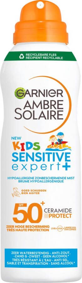 Garnier Ambre Solaire Kids Anti-Zand Zonnebrandspray SPF 50+ Zonnebrand voor de Kinderhuid met Ceramide Protect 150ml