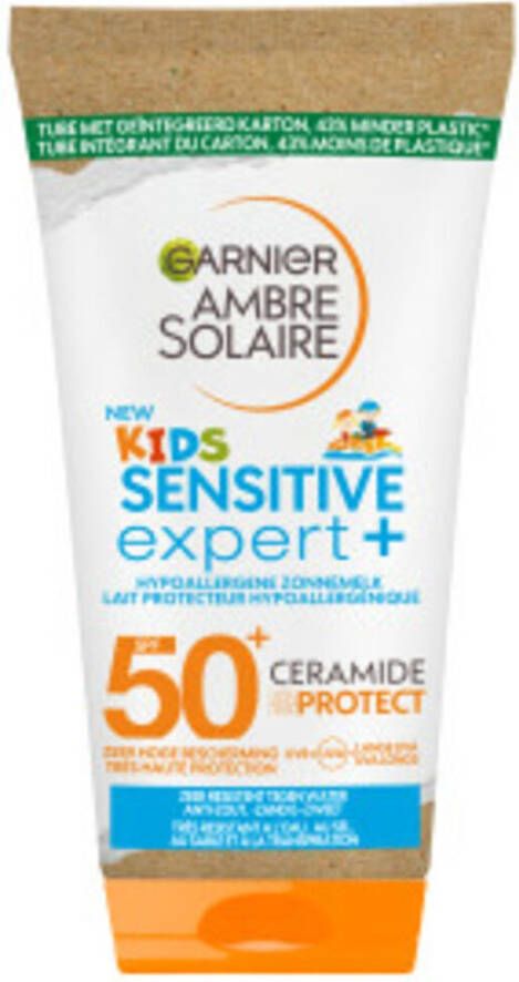 Garnier 2x Ambre Solaire Sensitive Expert+ Kids Zonnebrandmelk SPF 50+ Reisformaat 50 ml