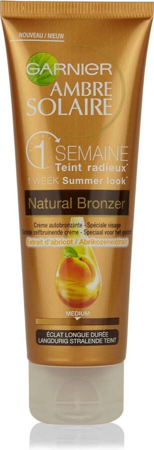 Garnier Ambre Solaire Natural Bronzer One Week Summer Look Zelfbruinende Gezichtsrème 50 ml
