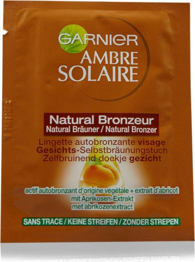 Garnier Ambre Solaire Natural Bronzer Zelfbruinend Gezichtdoekje 1 stuk Zelfbruinend doekje