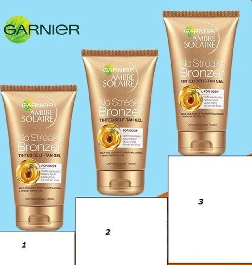 Garnier Ambre Solaire Natural Bronzer Zelfbruinende Gel 150 ml 3 Multipack Oral Care Kit