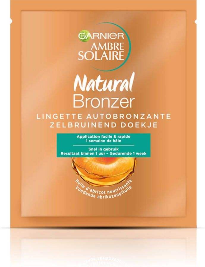 Garnier Ambre Solaire Natural Bronzer Zelfbruinende Lichaamsdoekjes 2 x 5 6 ml Zelfbruinende doekjes