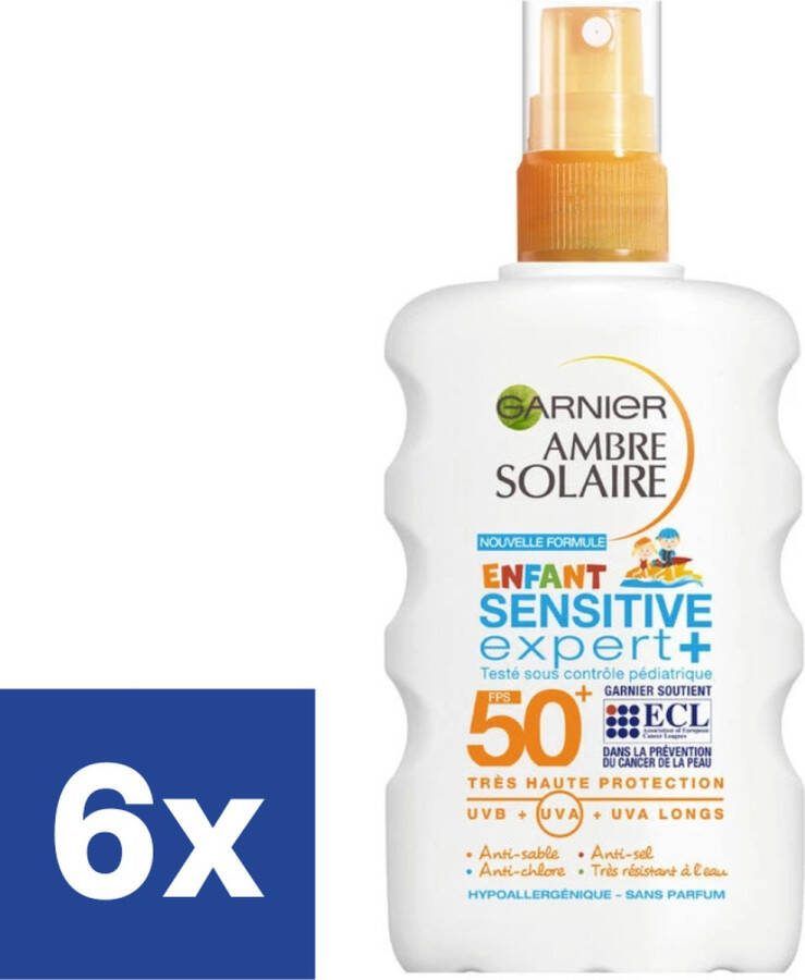 Garnier Ambre Solaire Protection Sensitive Expert SPF50 6 x 200 ml