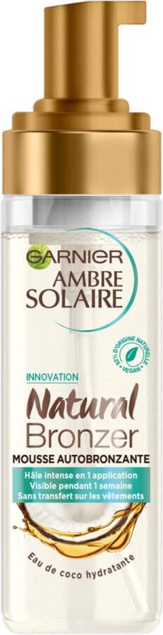 Garnier Ambre Solaire Self Tan Mousse Zelfbruiner voor Lichaam & Gezicht met Hydraterend Kokoswater 200ml