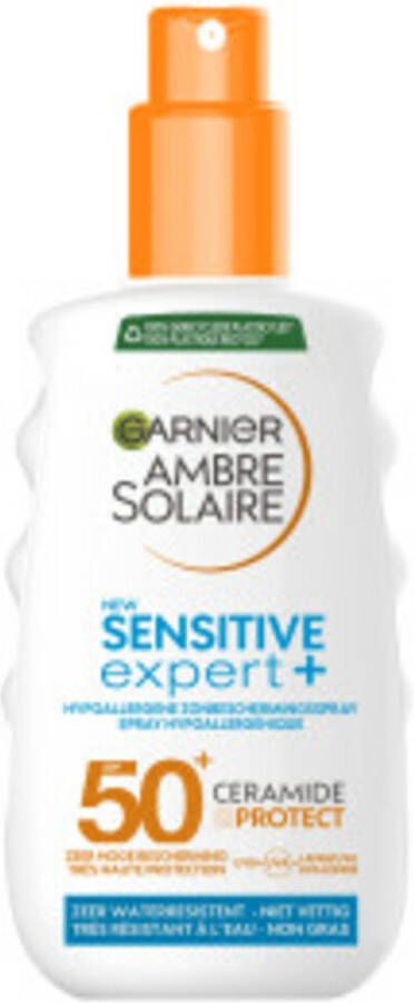 Garnier Ambre Solaire Sensitive Expert Hypoallergene Zonnebrand spray SPF 50+ Ceramide Protect 150ml