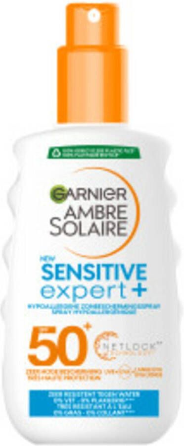 Garnier Ambre Solaire Sensitive Expert Spray SPF 50+ 2x 200 ml Voordeelverpakking