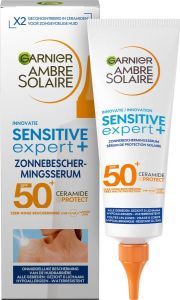 Garnier Ambre Solaire Sensitive Expert Zonnebrand Serum SPF 50+ 125 ml Zonnebrandserum met Ceramide Protect 125ml