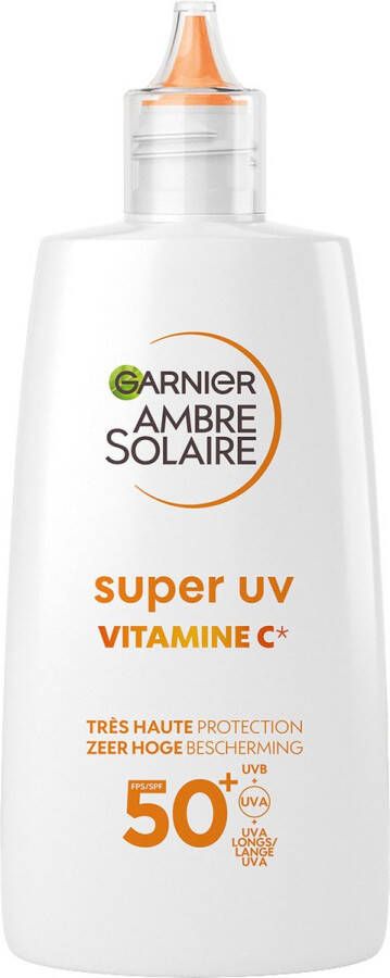 Garnier Ambre Solaire Super UV Vitamine C* Anti-Pigmentvlekken Fluid SPF50+ vermindert pigmentvlekken beschermt tegen UVB- UVA-en lange UVA-stralen 40 ML