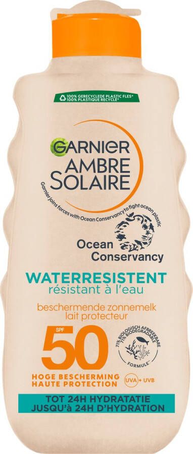 Garnier Ambre Solaire waterresistente beschermende zonnebrandmelk SPF 50 200 ml