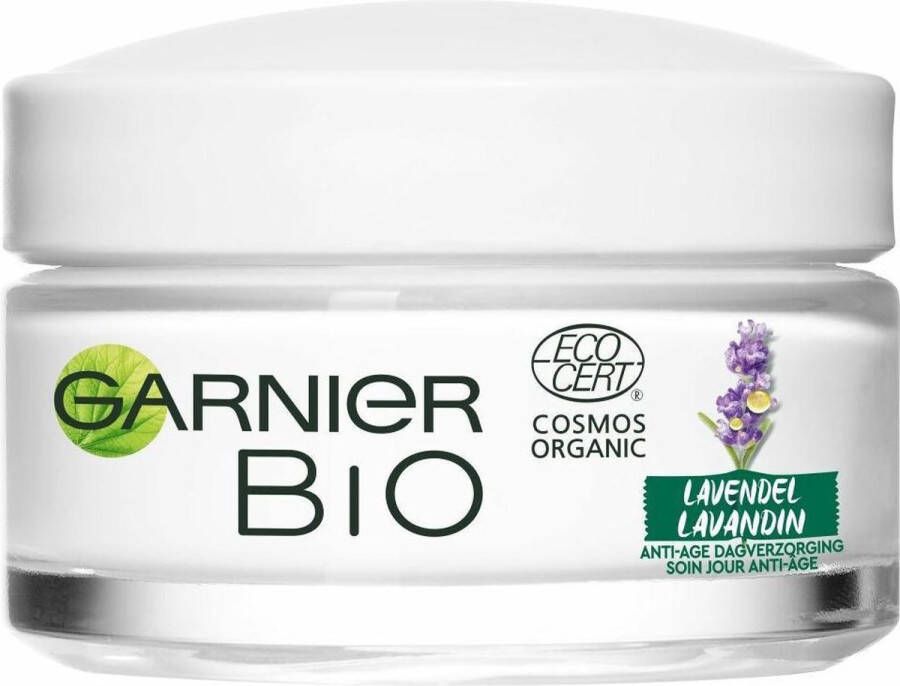 Garnier Bio Anti-Rimpel Dagcrème Revitaliserende Lavendel 50 ml Anti-Age Gezichtsverzorging voor Ieder huidtype zelfs de gevoelige