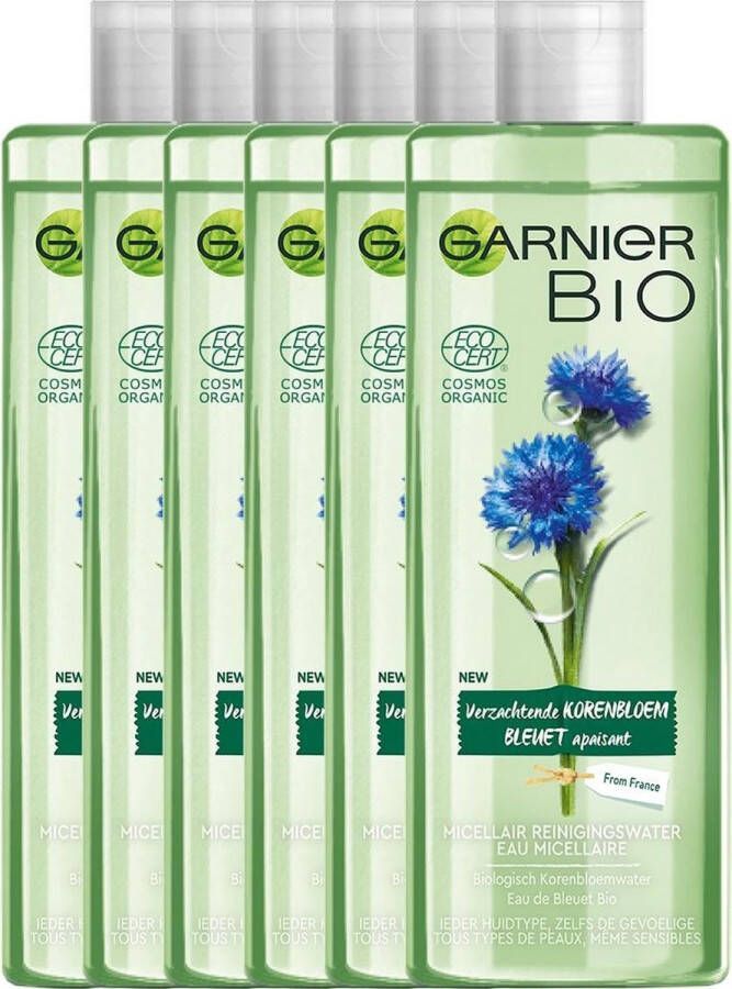 Garnier Bio Micellair Reinigingswater met Verzachtende Korenbloem 6 x 400 ml Voordeelverpakking