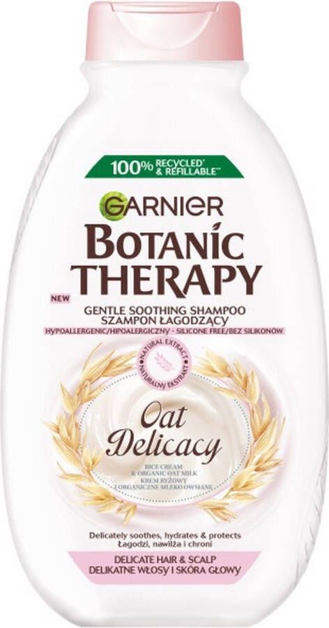 Garnier Botanic Therapy Oat Delicacy verzachtende shampoo voor fijn haar en hoofdhuid 400ml