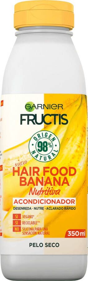 L Oréal Paris Garnier Fructis Hair Food Banana Acondicionador Ultra Nutritivo 350 Ml