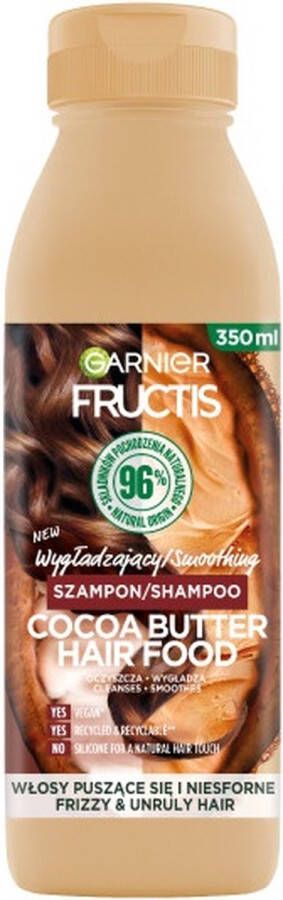 Garnier Fructis Cocoa Butter Hair Food gladmakende shampoo voor pluizig en weerbarstig haar 350ml