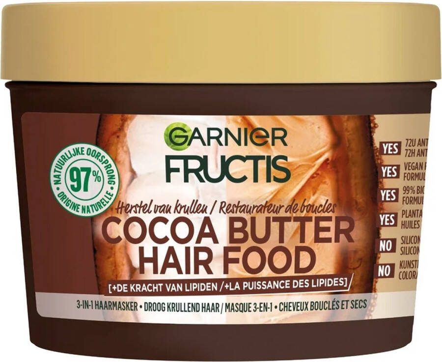 Garnier Fructis Hair Food 400 ml Haarmasker Cocoa butter
