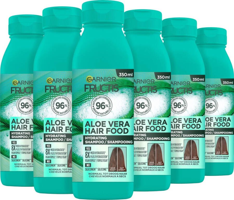 Garnier Fructis Hair Food Aloë Vera Hydraterende Shampoo Voordeelverpakking Normaal Tot Droog Haar 6 x 350ml