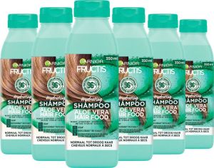 Garnier Fructis Hair Food Aloë Vera Hydraterende Shampoo Voordeelverpakking Normaal Tot Droog Haar 6 x 350ml