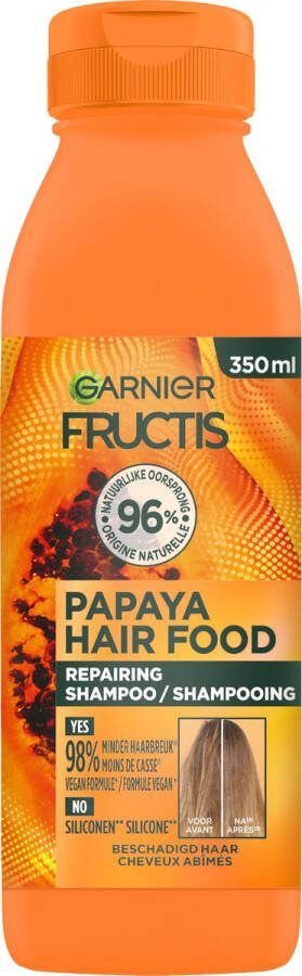 Garnier Fructis Hair Food Papaya Herstellende Shampoo Beschadigd Haar 350ml