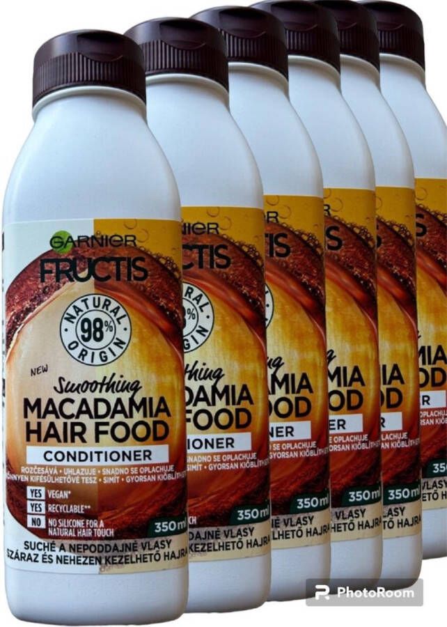 Garnier Fructis Macadamia Haarfood Conditioner Voordeelverpakking 6x350ml