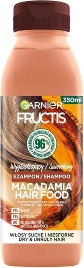 Garnier Fructis Macadamia Hair Food gladmakende shampoo voor droog en weerbarstig haar 350ml